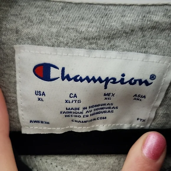Champion Men's Black Hoodie Sweater - Picture 2 of 9